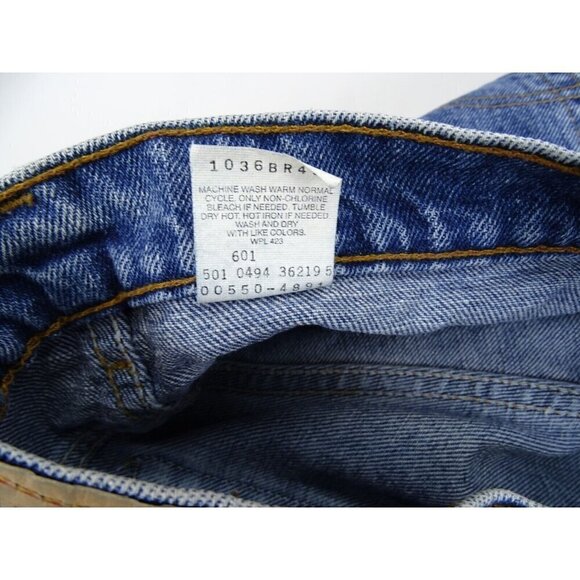 Levi's 550 Relaxed Tapered Leg Mens Jeans 36x30 USA Made Denim Blue Med Wash - Picture 6 of 10